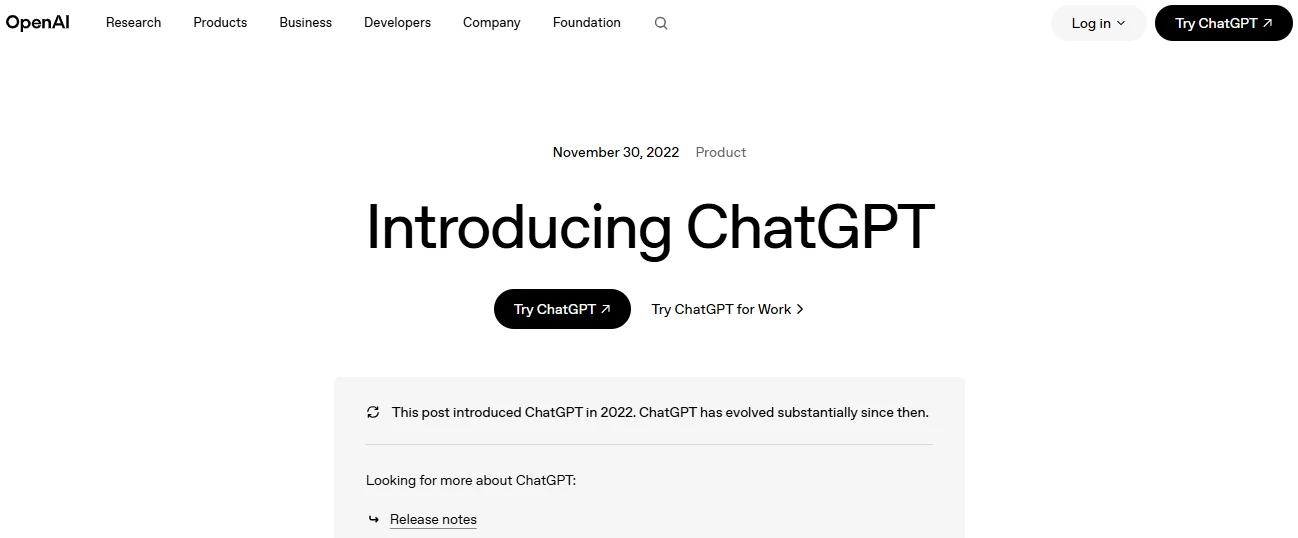 Screenshot of ChatGPT